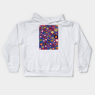 Superheroes Logo pattern Kids Hoodie